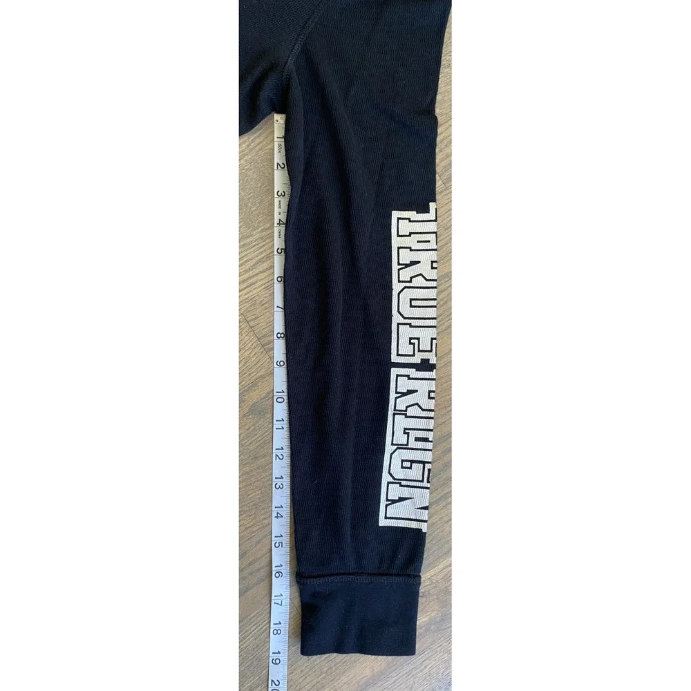 True Religion Long Sleeve Shirt Black Thermal Men Size Large